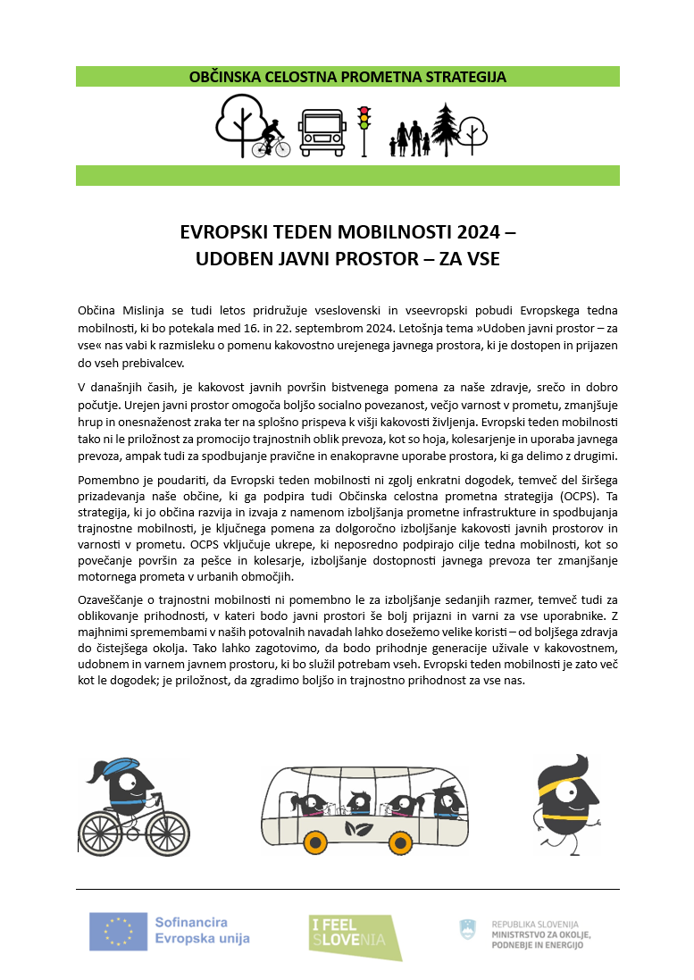 Teden mobilnosti objava
